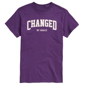 Men's - Instant Message - Changed By Grace Collegiate Short Sleeve Graphic T-Shirt - 1 of 4