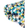 Unique Loom Felt Ball Collection Area Rug - Cloud - 4 of 4