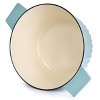 Gibson Enameled Cast Iron 5 Quart Round Dutch Oven with Lid in Light Cyan - 4 of 4