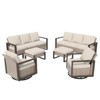 UPTIOT 6-Piece Steel Outdoor Patio Conversation Set - 4 of 4