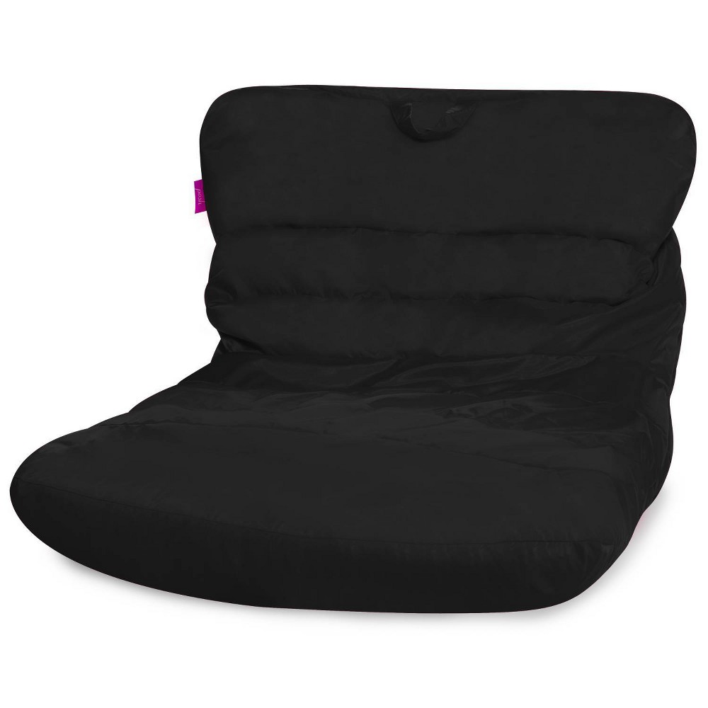 Photos - Bean Bag 27" Coronado Lounger Microsuede  Chair Black - Posh Creations
