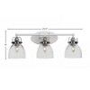 Toltec Lighting Easton 3 - Light Vanity in  White/Brushed Nickel with 6" Clear Bubble Shade - 2 of 2