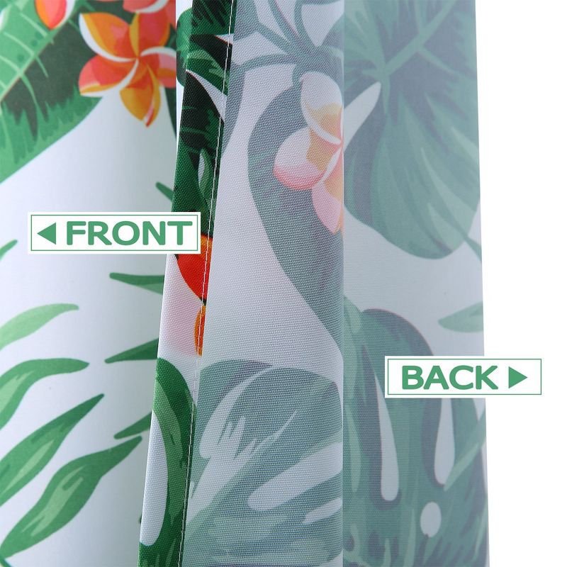 Tropical Print Floral Fabric Shower Curtain for Bathroom, 3 of 8