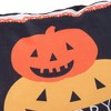JUJABU 20x20" Halloween Pumpkin Decorative Throw Pillow, Black - 2 of 4