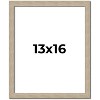 PosterPalooza | 13x16 Thin Barnwood Picture Frame, UV Acrylic, 2 Finishes - Grey and Black - 2 of 4