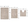 Fantasia Bath Rug Collection Cotton Shaggy Pattern Tufted Set of 3 Bath Rug Set - Home Weavers - 2 of 3