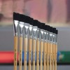 School Smart Black Bristle Paint Brushes, Long Handle, 3/4 Inch, Set of 12 - 4 of 4