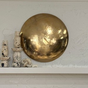 Uttermost Elegant Bombay Outdoor Metal Wall Art Decor for Patio or Garden Walls, Gold - 1 of 3