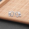 Angel Heart Stud Earrings for Women Sterling Silver Cubic Zirconia Ginger Lyne Collection - 3 of 4