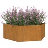 vidaXL Planter Rusty 54.3"x47.2"x17.7" Corten Steel - 3 of 4
