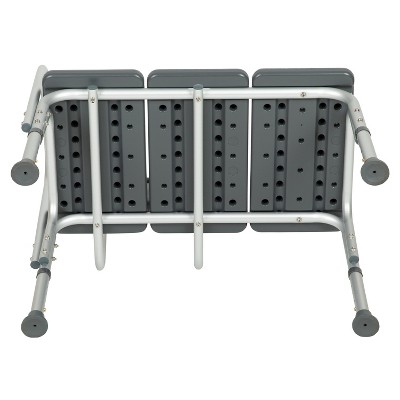Hercules 300 Lb. Adjustable Gray Plastic Bath & Shower Transfer Bench