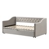 NicBex Twin Size Daybed with Trundle Upholstered Day Bed Frame 81.9" Daybed with Adjustable Trundle for Living Room - 4 of 4