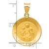 Black Bow Jewelry 14k Yellow Gold Hollow St. Anne Medal Pendant - 4 of 4