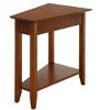 HomeStock Round Accent End Table with Lower Shelf, Curved Legs and Smooth Finish Ideal for Living Room or Bedroom Corners - 3 of 4
