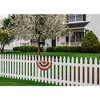 Briarwood Lane Tea Stained Embroidered Patriotic Bunting USA 36" x 18" Pleated Banner with Brass Grommets - 3 of 4