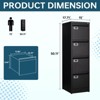 Mlezan Drawer File Cabinet: Metal, Lockable, Narrow Design for Under-Desk Storage. Fits A4/F4/Letter/Legal Files, BLack Finish, Assembly Required. - 3 of 4