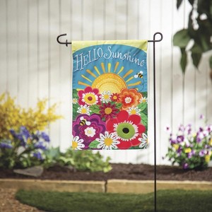 Evergreen Flag Hello Sunshine Summer Garden Flags 12x18 Double Sided for Outside, Outdoor Summer Decorations for Home - 1 of 4