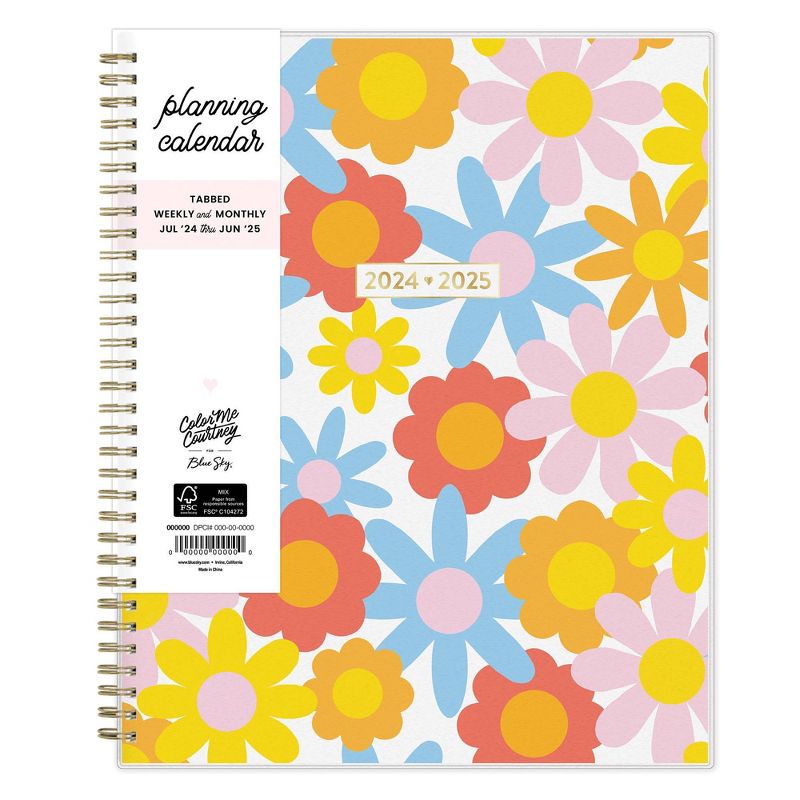 Color Me Courtney for Blue Sky 2024-25 Weekly/Monthly Planner Notes 11&#34;x8.5&#34; Frosted PP Daisy Burst, 4 of 14