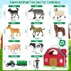 Farm Animals Toys for Toddlers 1-5 Years Old Big Red Barn Playset with Tractor Educational Learning Toys Ideal Christmas Birthday Gifts - 2 of 4