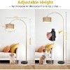 Arc Floor Lamp with Remote Control, Dimmable LED Floor Lamp with 3 Color Temperature, Standing Tall Pole Lamp for Living Room Bedroom,Black - 2 of 4