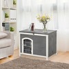 UbMelt Outdoor Dog House with Lockable Door Wooden Puppy Cage Kennel with Flip Up Top for Small Medium Dogs,Gray - image 2 of 4