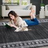 Modern Geometric Area Rug Washable Low Pile Large Soft Carpet, Diamond Border Accent Rugs for Living Room Bedroom. - 2 of 4