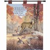 Manual Woodworkers and Weavers Fur Feathers and Fall Wall Hanging with Verse and Finial Rod, 26x36 Inches, Autumn Wildlife Woven Tapestry - 2 of 3
