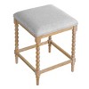26'' Upholstered Counter Stools Set with Solid Wood Frame, Rustic Backless Bar Chairs for Kitchen and Bar-3irtyhousy - 3 of 4