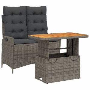 vidaXL Garden Dining Set Grey - 1 of 4
