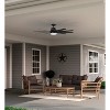 Hunter Fan 60" Overton Energy Star Damp Rated Ceiling Fan with LED Light Kit and Wall Control Matte Black - 4 of 4