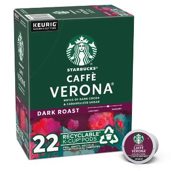 Starbucks Caffè Verona Dark Roast for Nespresso Vertuo Capsules, 8 Count  Box 