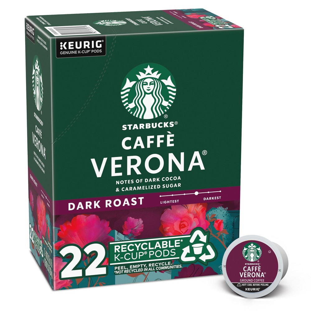 Photos - Coffee Starbucks Keurig Caffè Verona Dark Roast  Pods - 22 K-Cups 