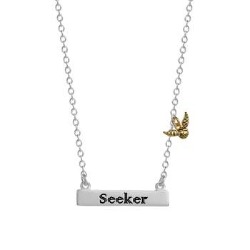 Harry Potter Seeker Bar Necklace with Golden Snitch Accent, 16 + 2''