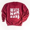 Simply Sage Market Wife Mom Boss Wavy Heart Sweatshirt - 3 of 4