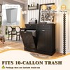 APRILSOUL 40 in. Storage Cabinet, Tilt Out 10 Gallon Garbage Can Cabinet, Dog Proof Trash Bin - 4 of 4
