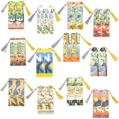The Gifted Stationery 24-Count Bookmarks, Henri Matisse Art Cardstock Page Markers with Tassel, 7"x2"