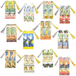 The Gifted Stationery 24-Count Bookmarks, Henri Matisse Art Cardstock Page Markers with Tassel, 7"x2" - 1 of 4
