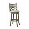 New Classic Furniture, New Classic Manchester Gray Wood Swivel Bar Stool with Fabric Seat (Set of 2), Gray - image 2 of 4