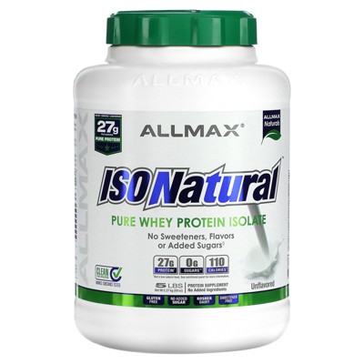 ALLMAX ISONatural™, Pure Whey Protein Isolate, Unflavored, 5 lbs (2.27 kg)