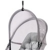 Royal Hampton Patio Hanging Swing Chair | Cushioned Light Gray Mesh - 4 of 4
