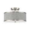 Livex Lighting Park Ridge 2 - Light Semi-Flush Mount in  Brushed Nickel - 2 of 4