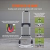 VEVOR Folding Hand Truck and Dolly, 176 lbs Capacity, Aluminum Foldable Cart, Heavy-Duty Luggage Trolley Cart with Telescoping Handle, Silver - 4 of 4