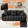1 + 3 + 3-Seater Teddy Sofa Set with Wood Frame, Thick Cushions, and 7 Pillows - 4 of 4