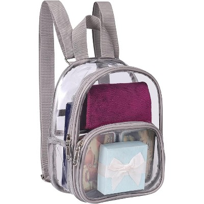 Acoinel Clear Mini Backpack Stadium Approved for Boys and Girls, Gray