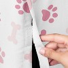 Sweet Jojo Designs Girl Dog Crate Kennel Cover 36in. Paw and Bone Blush Pink and White - 3 of 4