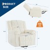 GustoWave Corduroy Manual Recliner Sofa with Pillow Top Arms, Thick Padding, Side Pocket, 400Lbs, Adjustable Recliner for Living Room - 2 of 4