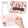 Big Dot of Happiness Rose Gold Happy New Year - Shaped Thank You Cards - 2025 New Year's Eve Party Thank You Note Cards with Envelopes - Set of 12 - 2 of 4