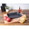 Lexi Home 16.5 inch Non-Stick Carbon Steel Roasting Pan with V-Rack