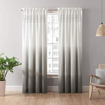 Arashi Ombre Embroidery Light Filtering Curtain Panel - Vue
