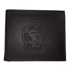Evergreen NCAA University of South Dakota Black Leather Bifold Wallet Officially Licensed with Gift Box - 1 of 1